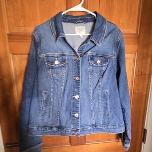 Torrid Denim Jacket Womens Size 2 Fits Like 1X First At Fit Medium Wash Stretch